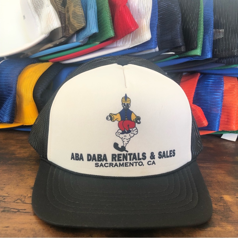 Vintage 80s Streetwear Aba Daba rentals & sales Sacramento mesh rope Trucker Hat